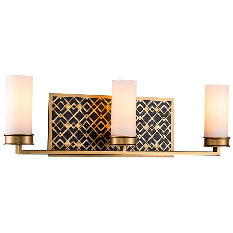 Image 1 Ziggy 3 Lt Bath Bar in Laquered Gold