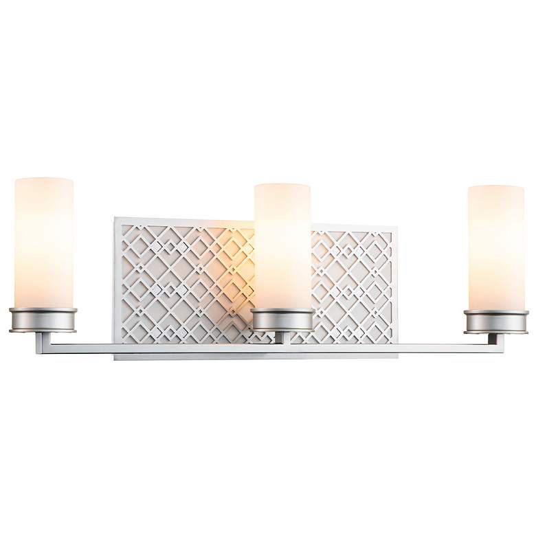 Image 1 Ziggy 3 Lt Bath Bar in Laquered Silver