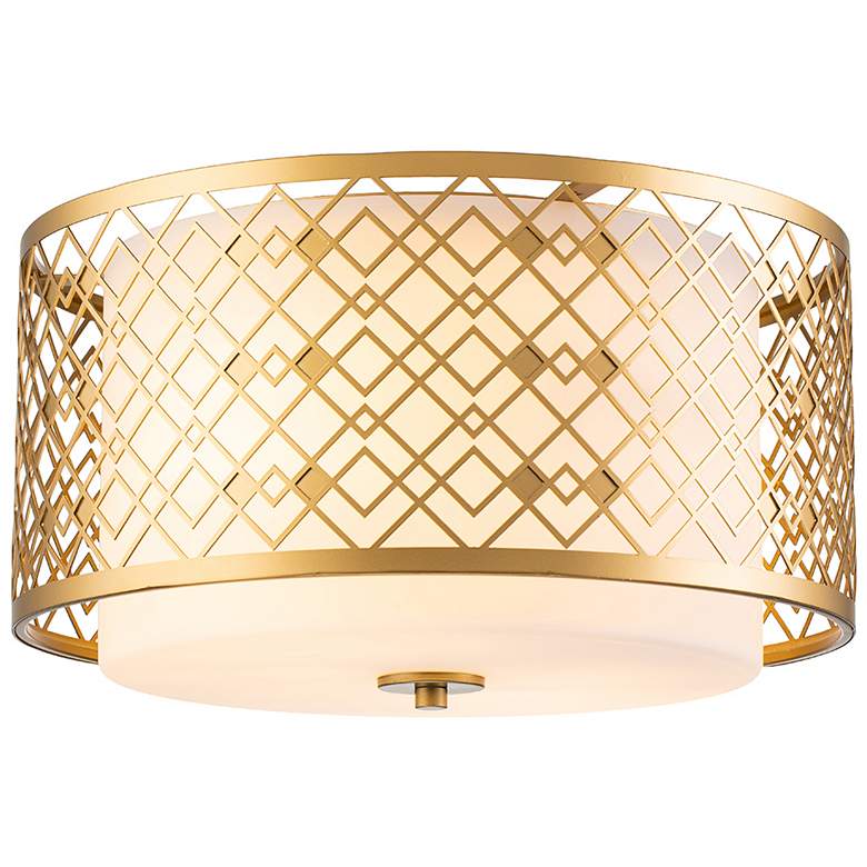 Image 1 Ziggy Flush Mount in Laquered Gold