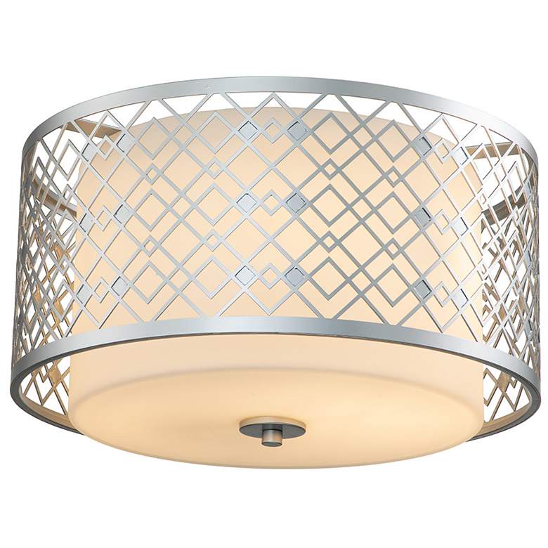 Image 1 Ziggy Flush Mount in Laquered Silver