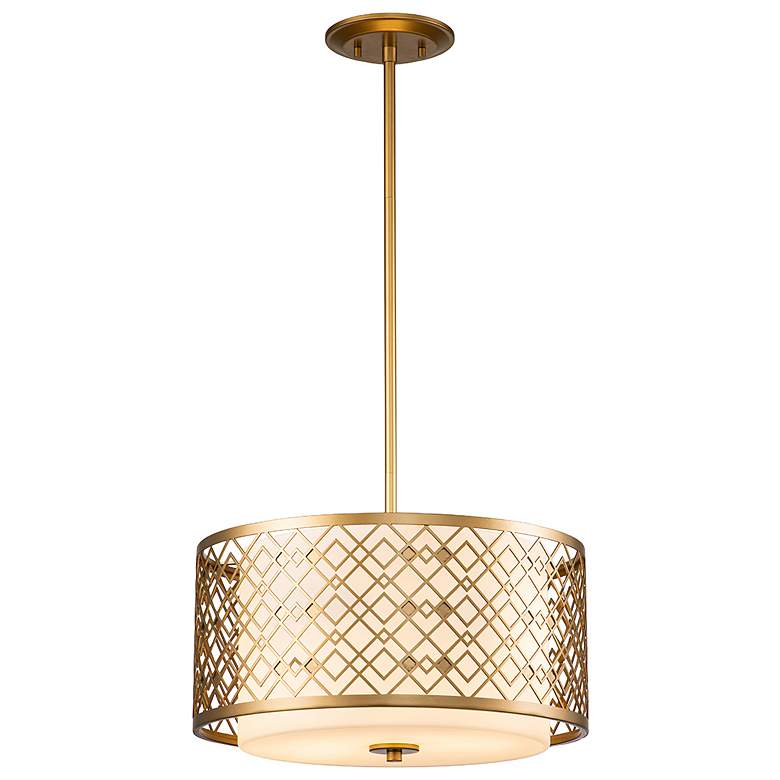 Image 1 Ziggy Large Pendant in Laquered Gold