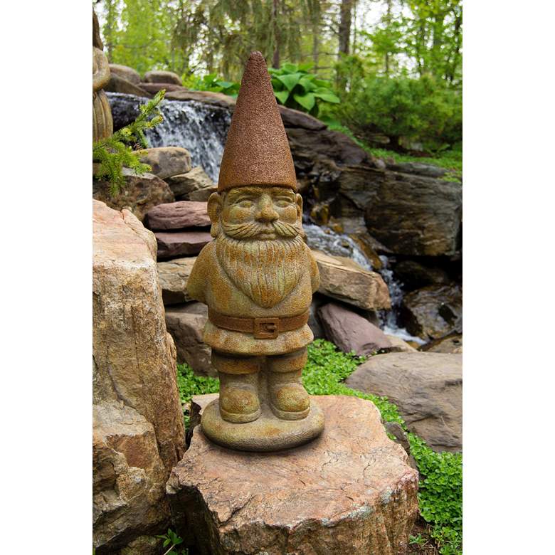 Image 1 Ziggy the Gnome 29 inch High Relic Hi-Tone Outdoor Statue