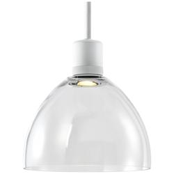 Zigrina 10&quot; LED 3CCT Clear Dome Glass Pendant and Matte White Metal Fi