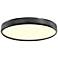 Zigrina 12" LED 3CCT Luxury Braided Black Knurl Ceiling Flush Mount Li