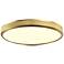 Zigrina 12" LED 3CCT Luxury Braided Knurl Aged Brass Ceiling Flush Mou