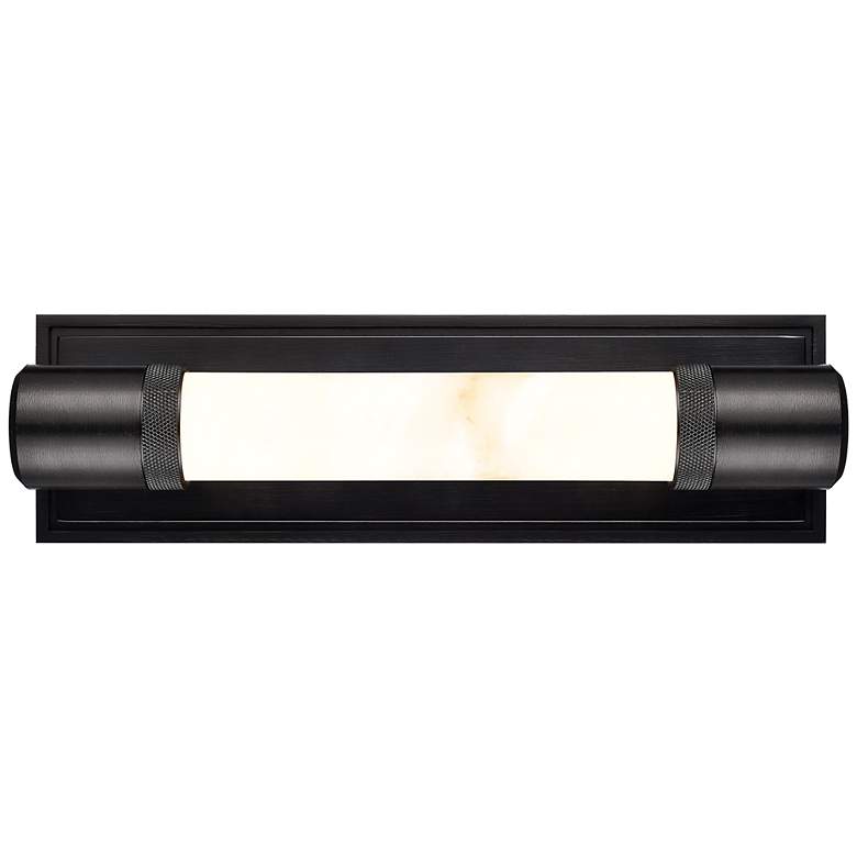Image 3 Zigrina 18" High Satin Brushed Black 2-Light LED Wall Sconce more views