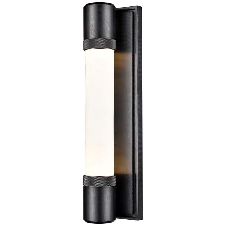 Image 5 Zigrina 18" High Satin Brushed Black 2-Light LED Wall Sconce more views