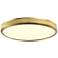 Zigrina 18" LED 3CCT Luxury Braided Knurl Aged Brass Ceiling Flush Mou