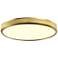 Zigrina 24" LED 3CCT Luxury Braided Knurl Aged Brass Ceiling Flush Mou
