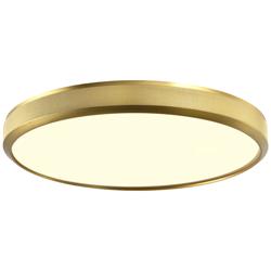 Zigrina 24" LED 3CCT Luxury Braided Knurl Aged Brass Ceiling Flush Mou