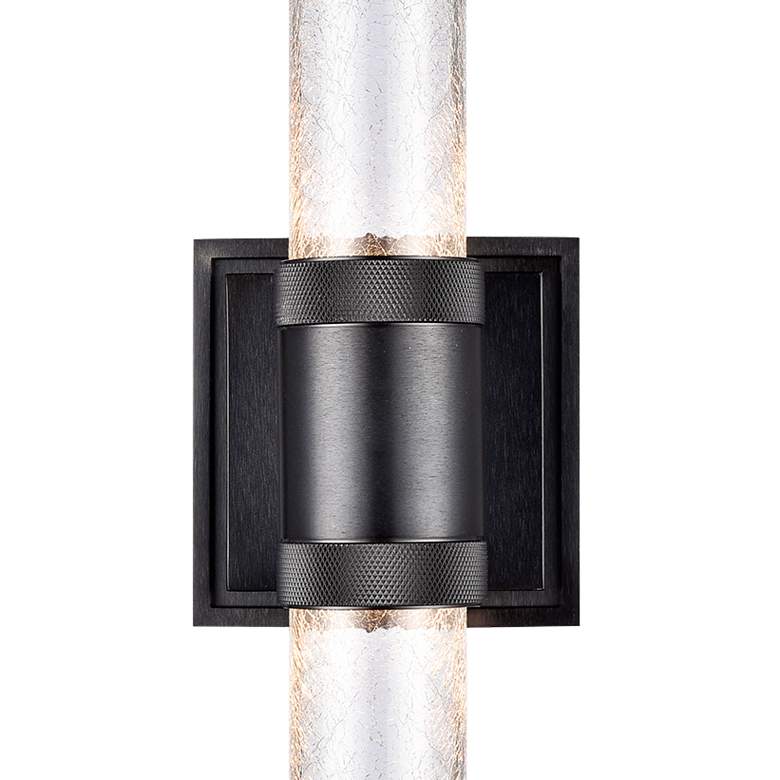 Image 2 Zigrina 26 3/4"H Satin Brushed Black 2-Light LED Wall Sconce more views