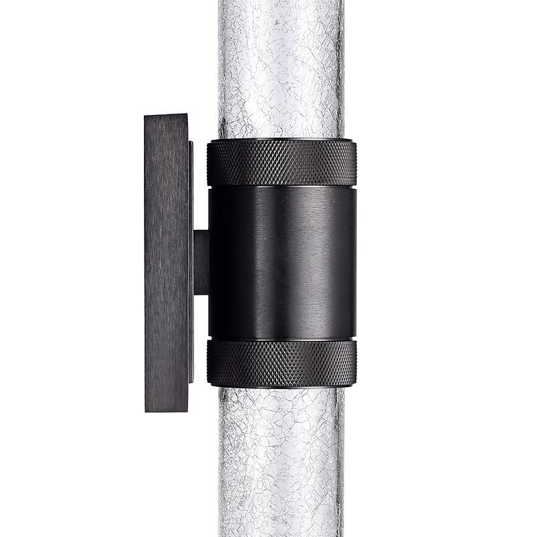Image 3 Zigrina 26 3/4"H Satin Brushed Black 2-Light LED Wall Sconce more views