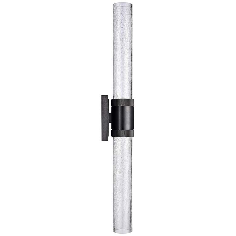 Image 4 Zigrina 26 3/4"H Satin Brushed Black 2-Light LED Wall Sconce more views