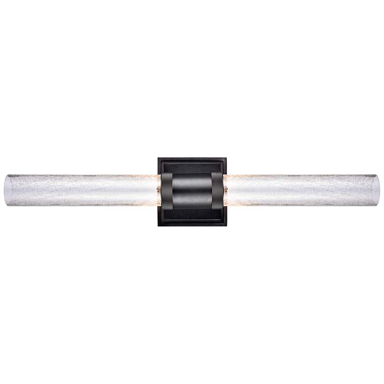 Image 6 Zigrina 26 3/4"H Satin Brushed Black 2-Light LED Wall Sconce more views