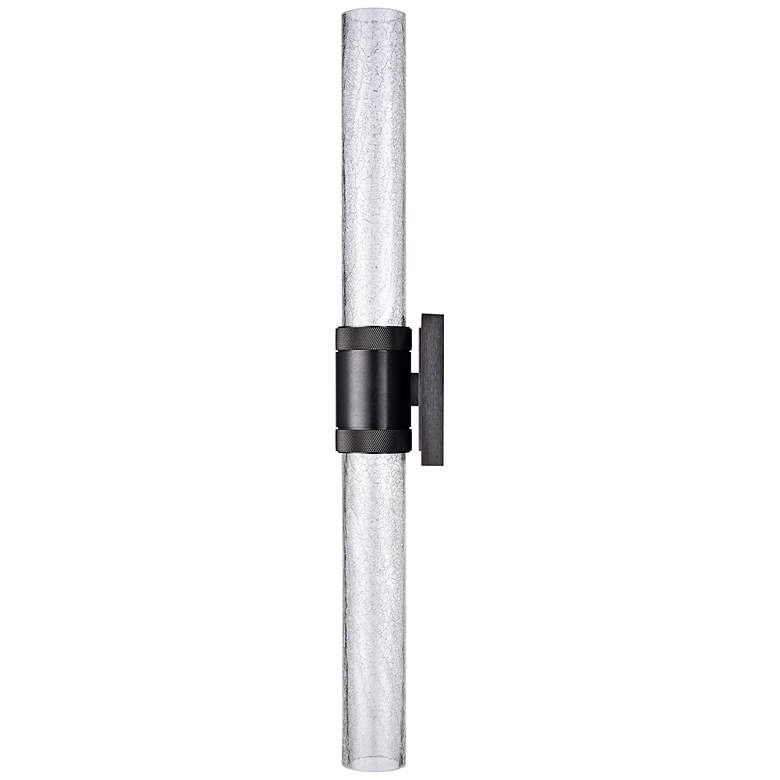 Image 7 Zigrina 26 3/4"H Satin Brushed Black 2-Light LED Wall Sconce more views