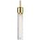 Zigrina 3" E26 Cylindrical Pendant 12" Crackled Glass and Aged Br
