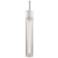 Zigrina 3" E26 Cylindrical Pendant, 12" Fluted Glass and Matte Wh