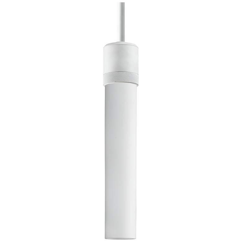 Image 1 Zigrina 3 inch E26 Cylindrical Pendant 12 inch Frosted Glass and Matte Wh