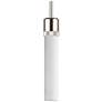 Zigrina 3" E26 Cylindrical Pendant, 12" Frosted Glass and Nickel