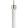 Zigrina 3" E26 Cylindrical Pendant, 12" Frosted Glass and Nickel