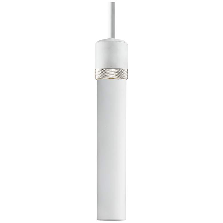 Image 1 Zigrina 3 inch E26 Cylindrical Pendant 12 inch Frosted Glass, White &#38;