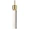 Zigrina 3" E26 Cylindrical Pendant, 12" Spanish Alabaster and Bra