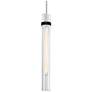 Zigrina 3" E26 Cylindrical Pendant 18" Clear Glass and White &#38