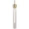 Zigrina 3" E26 Cylindrical Pendant, 18" Fluted Glass and Aged Bra