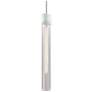 Zigrina 3" E26 Cylindrical Pendant, 18" Fluted Glass and Matte Wh