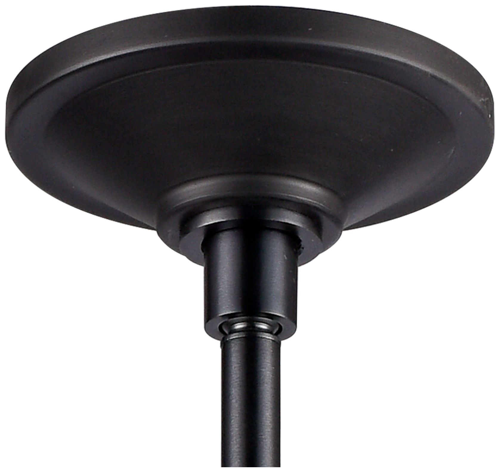 Image 3 Zigrina 3" E26 Cylindrical Pendant, 18" Fluted Glass, Black & more views