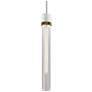 Zigrina 3" E26 Cylindrical Pendant, 18" Fluted Glass White &
