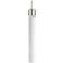 Zigrina 3" E26 Cylindrical Pendant, 18" Frosted Glass and Nickel