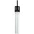 Zigrina 3" LED 3CCT Cylindrical Pendant, 12" Clear Glass and Blac