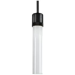 Zigrina 3&quot; LED 3CCT Cylindrical Pendant, 12&quot; Clear Glass and Blac
