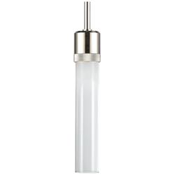 Zigrina 3&quot; LED 3CCT Cylindrical Pendant, 12&quot; Clear Glass and Nick