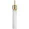 Zigrina 3" LED 3CCT Cylindrical Pendant 12" Crackle Glass Aged Br