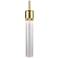 Zigrina 3" LED 3CCT Cylindrical Pendant, 12" Fluted Glass Aged Br