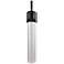 Zigrina 3" LED 3CCT Cylindrical Pendant, 12" Fluted Glass and Bla