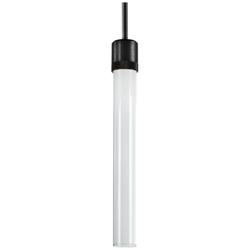 Zigrina 3&quot; LED 3CCT Cylindrical Pendant, 18&quot; Clear Glass and Blac