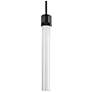 Zigrina 3" LED 3CCT Cylindrical Pendant, 18" Clear Glass and Blac