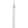 Zigrina 3" LED 3CCT Cylindrical Pendant, 18" Clear Glass Matte Wh