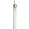 Zigrina 3" LED 3CCT Cylindrical Pendant 18" Crackle Glass Aged Br