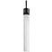 Zigrina 3" LED 3CCT Cylindrical Pendant 18" Crackled Glass and Bl