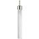 Zigrina 3" LED 3CCT Cylindrical Pendant, 18" Crackled Glass Nicke