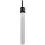 Zigrina 3" LED 3CCT Cylindrical Pendant, 18" Fluted Glass and Bla