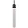 Zigrina 3" LED 3CCT Cylindrical Pendant, 18" Fluted Glass and Bla