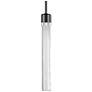 Zigrina 3" LED 3CCT Pendant, 18" Clear Crackle Glass, Black &