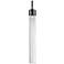 Zigrina 3" LED 3CCT Pendant, 18" Clear Crackle Glass, Black &
