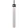 Zigrina 3" LED 3CCT Pendant, 18" Clear Fluted Glass, Black &