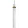 Zigrina 3" LED 3CCT Pendant, 18" Crackle Glass, White & Aged